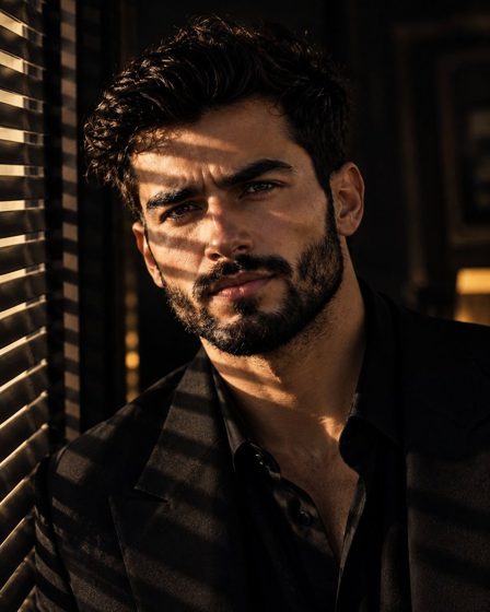 پرتره سینمایی فیلم‌نوآر مرد جوان